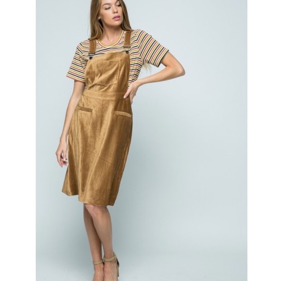 tan jumper dress
